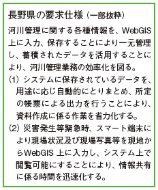長野県の要求仕様(一部抜粋)