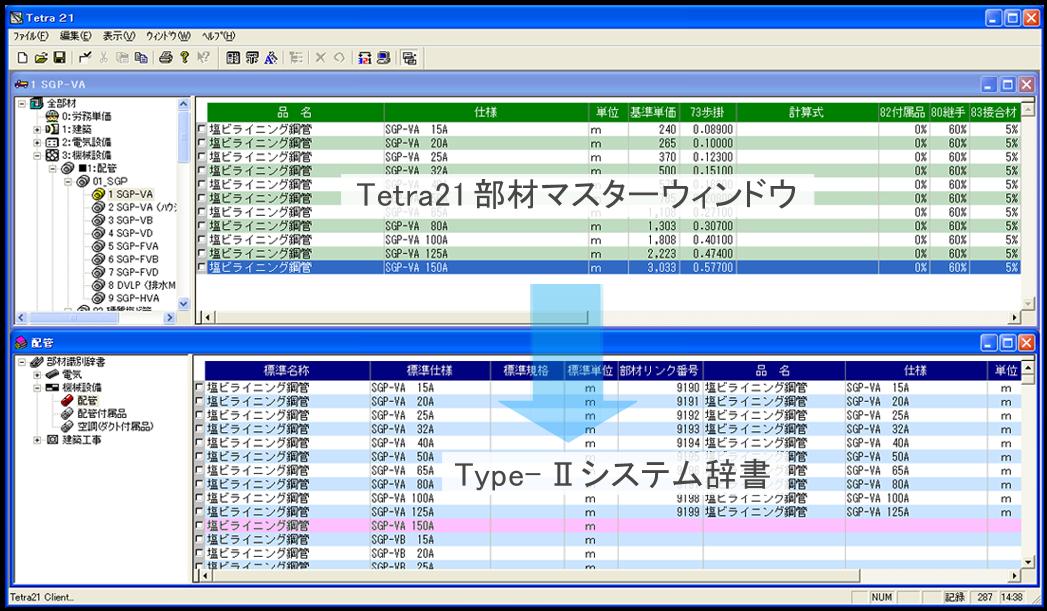 Tetra21オプション キーワードマッチングII(部材自動引当)
