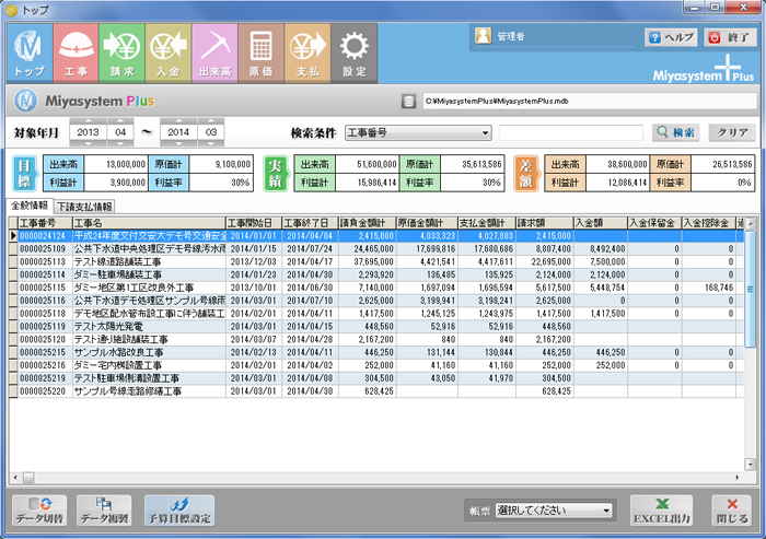 MiyasystemPlus入出金管理システム